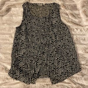 Halogen Black and White Layered Sleeveless Blouse